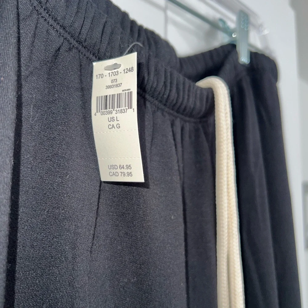 Aerie Black Wide-Leg Pants with Drawstring - Picture 3 of 3